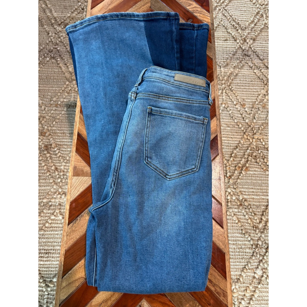 Women's Cello Jeans Flare Two-Tone Blue Size, 11 - Picture 3 of 10